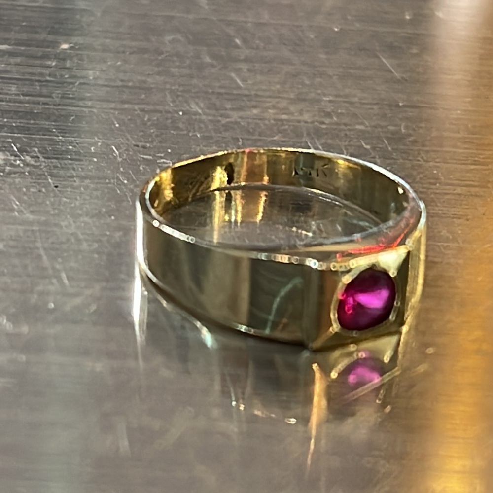 14k Ruby Vintage Pinky Ring Gem